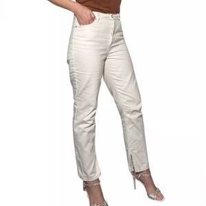 House Of Harlow 1960, Super High Rise Split Hem Straight Leg Jeans Size 30
